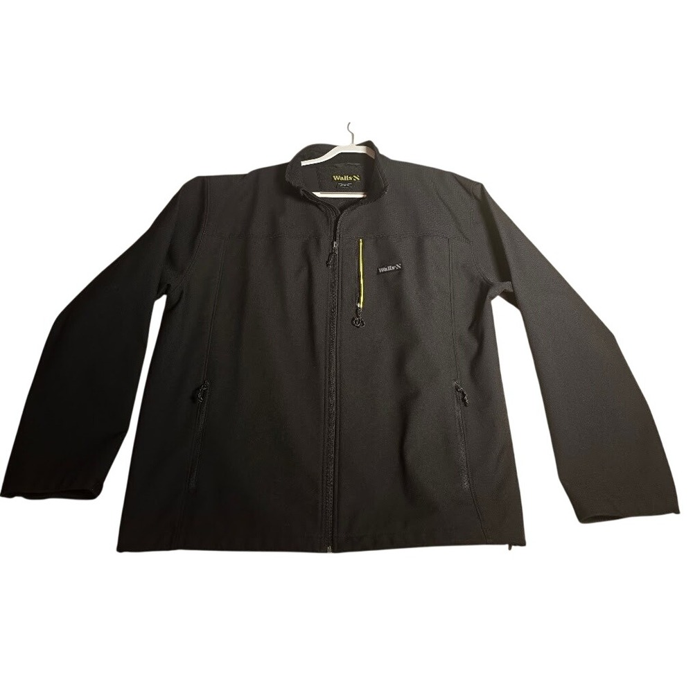 Walls Mens Softshell Work Jacket Black Full Zip Stretch YJ918KD9 2XL
